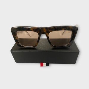 Thom Browne Womens Sunglasses 52mm Square 100% UV Protection Tortoise Luxury NWT